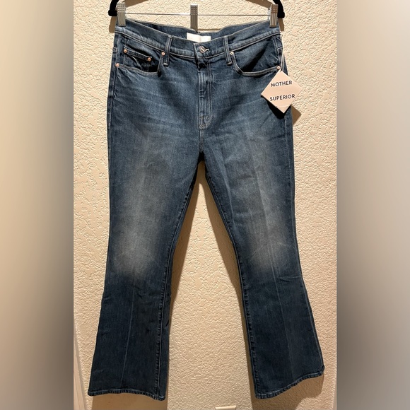 NWT Mother Superior Flare Jeans The Weekender It’s A Small World Size 32 - Picture 16 of 16